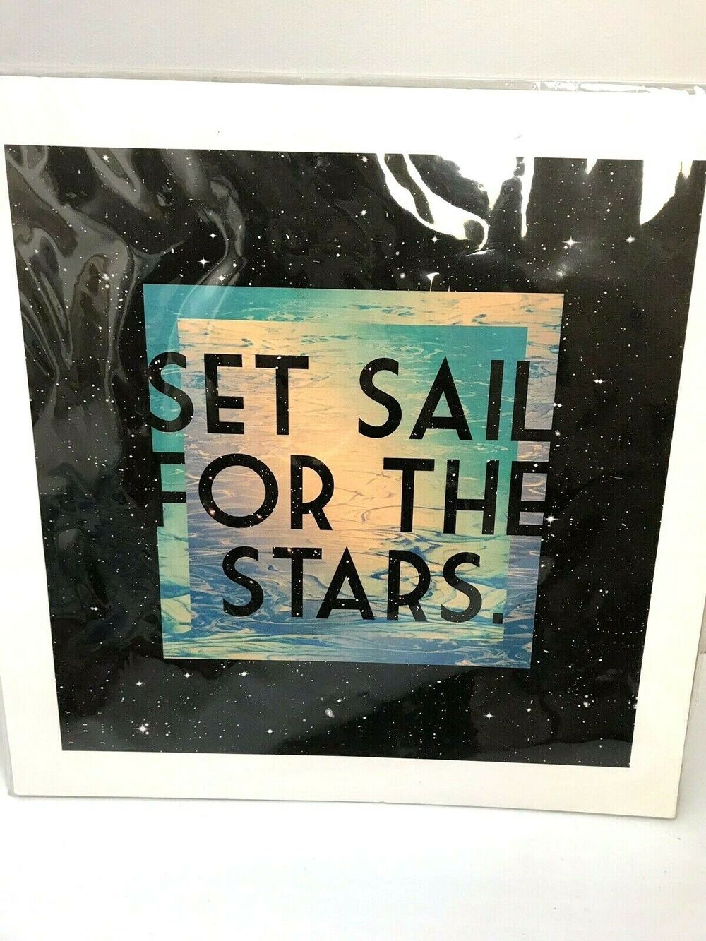 Set Sail For The Stars Art Print,Graduation Gift,Inspiration Art,13" x 13",Dream